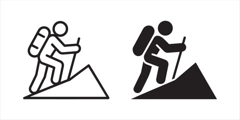 Hiking Adventure A Silhouette of Resilience and Exploration