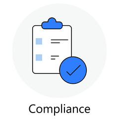Compliance Icon, Compliance and Governance, Regulatory Adherence, Authorized Compliance, Authorized...
