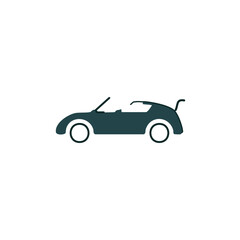 Pixelated teal car on on transparent background