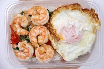 fried shrimp with rice