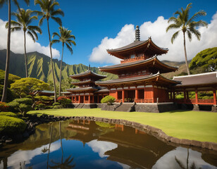 Obraz premium A beautiful temple, built with meticulous care, ranked among the best in the world.