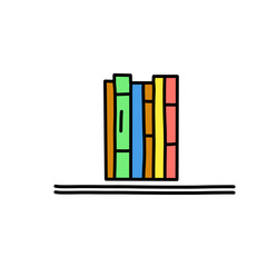 bookshelf vector