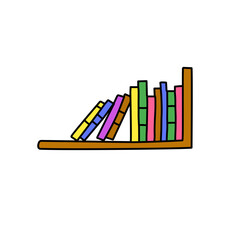 bookshelf vector