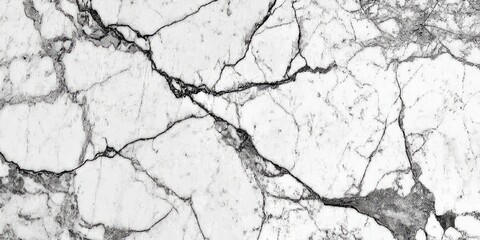 Close-up view of cracked white marble