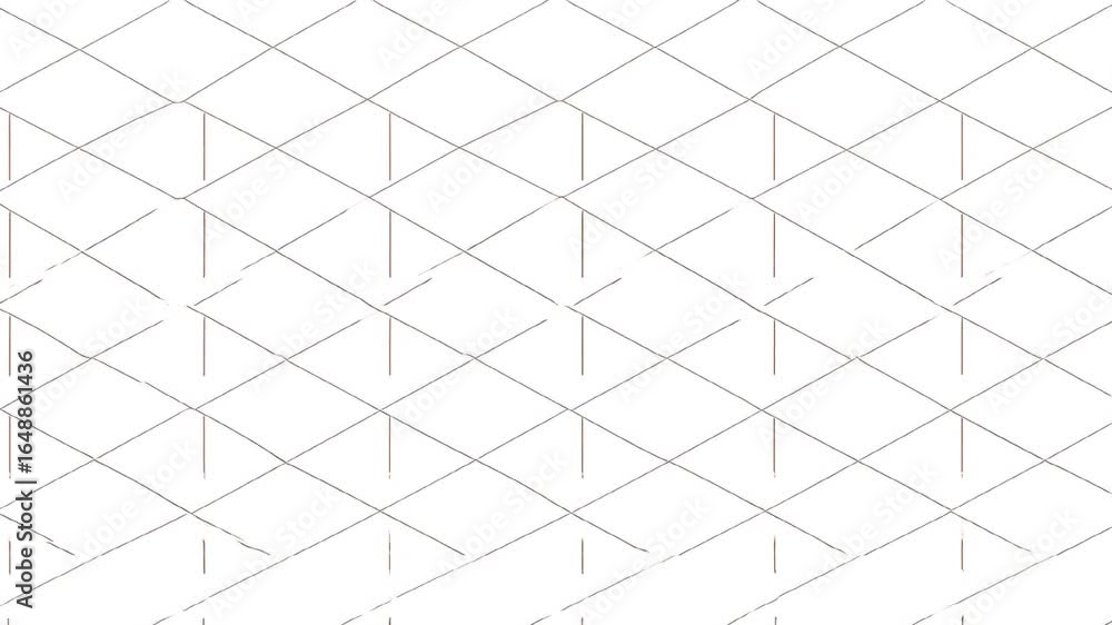 Poster subtle geometric pattern on white background with dotted lines creating diamond shapes minimalist ae