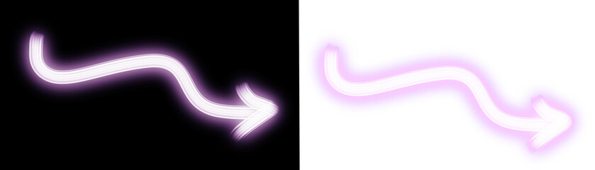 Neon Arrow PNG Glowing Bright Arrow Icon Design