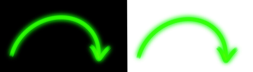 Neon Arrow PNG Glowing Bright Arrow Icon Design