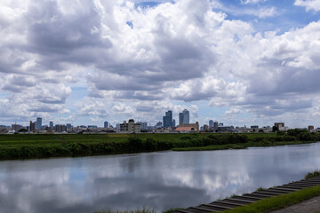 Naklejka premium 青空と雲