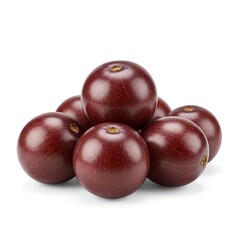 Obraz premium Heap of Fresh Jabuticaba Fruits Isolated on Transparent Background, Realistic