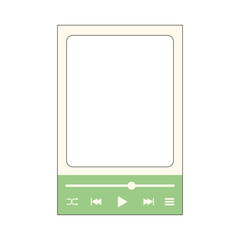 Music UI Frame vector isolated