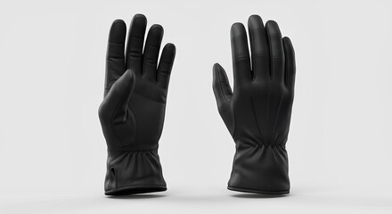 Obraz premium Studio Shot Leather Glove Pair Hand Protection Apparel Item