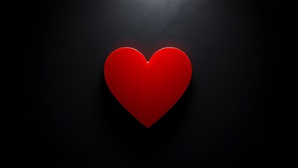 Red heart shape against a dark textured background, conveying deep emotional resonance.