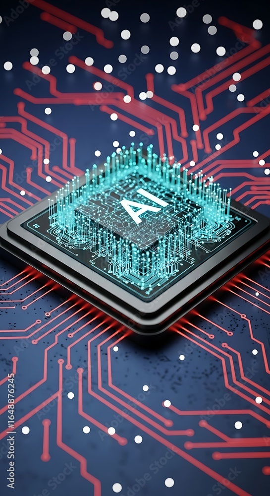 Aufkleber cutting-edge ai processor technology for modern innovation and digital transformation applications