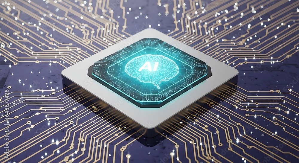 Aufkleber explore the future with cutting-edge ai technology and neural network advancements in this digital i