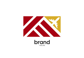 Airplane icon with mountain peaks and transparent background