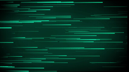 Abstract green digital data streams with binary code