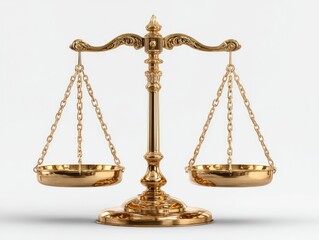 Ornate gold scale of justice
