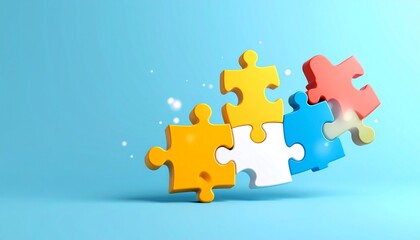 Anime-style 3D puzzle sculpture symbolizing communication
