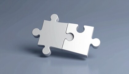 Obraz premium Anime-style 3D puzzle sculpture symbolizing communication 