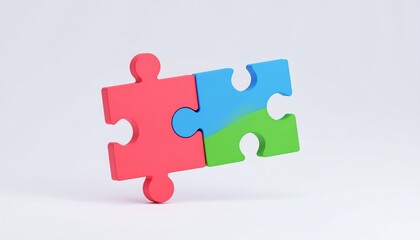 Anime-style 3D puzzle sculpture symbolizing communication
