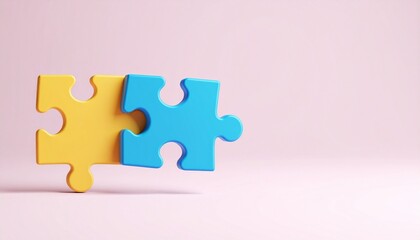 Anime-style 3D puzzle sculpture symbolizing communication
