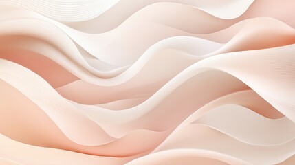 Abstract wavy design, soft peach and beige hues