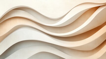 Abstract wavy layers of beige and cream colors
