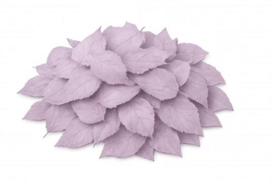 Cluster of purple leaves creating a spherical shape, isolated on a transparent background, ideal for nature-themed designs - Powered by Adobe