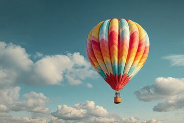 Fototapeta premium Colorful hot air balloon in a vibrant sky