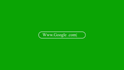 Google com search bar on green screen background www.google.com