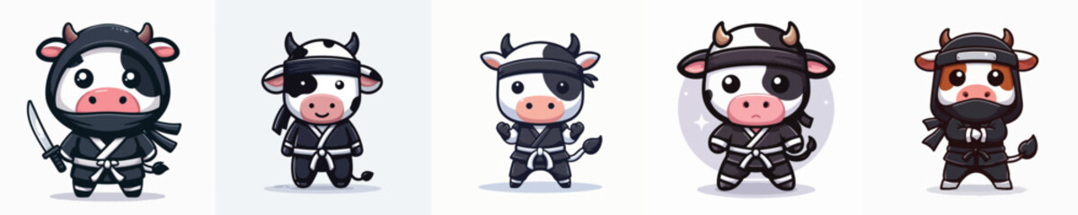 vector cow in judge costume