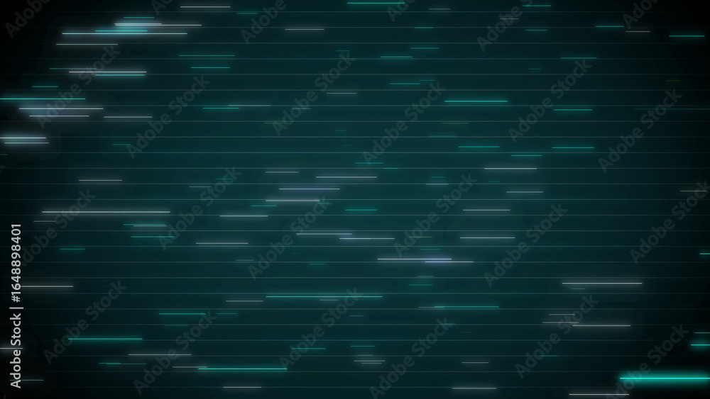 Poster horizontal neon lines forming a digital grid pattern