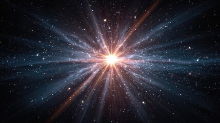 Fototapeta premium Radiant cosmic explosion in deep space