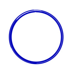 Blue circle metalik frame ilustration icon 