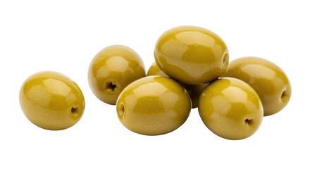 Isolated Green Olives