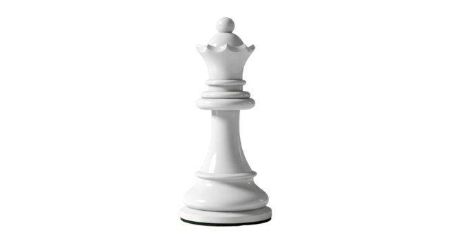 Isolated Queen Chess Piece