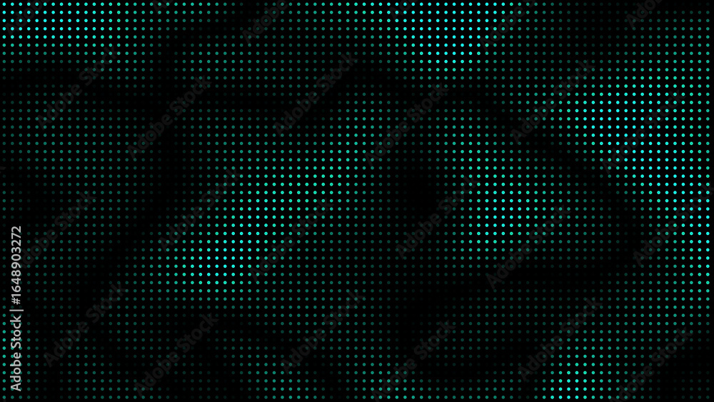 Poster teal dots pattern on dark textured background abstract