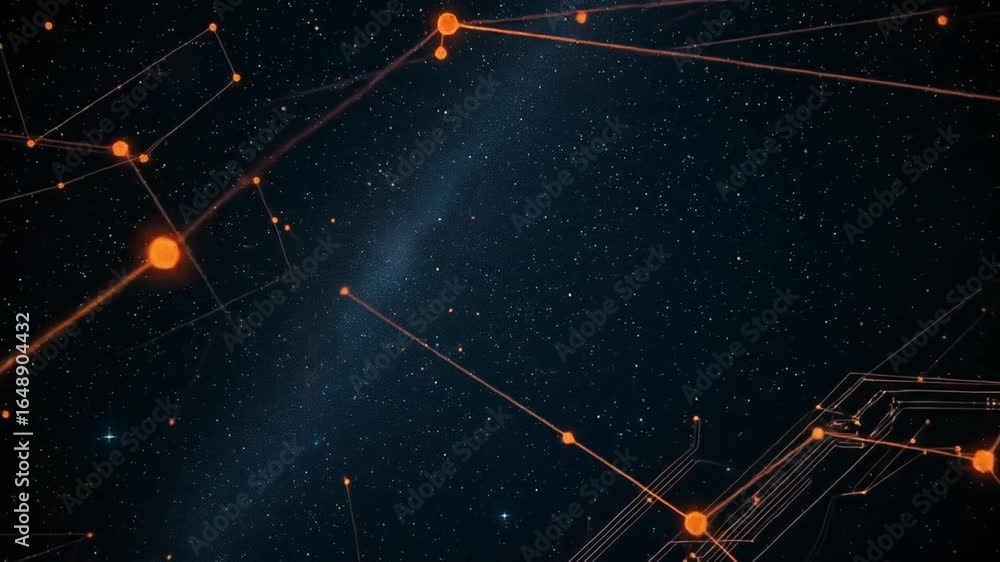 Poster abstract futuristic technology background with circuit board and network connections