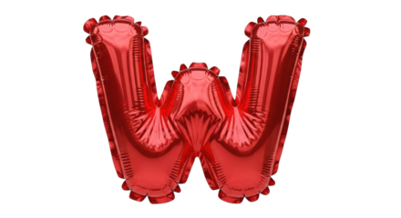 Isolated Letter W Balloon