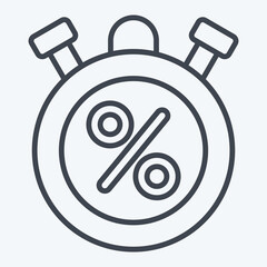 Icon Tax Timer. related to Taxes symbol. line style. design editable