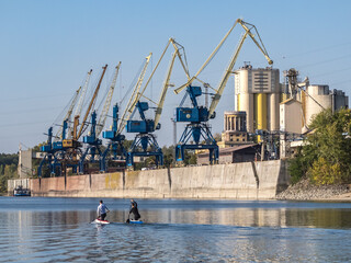 cranes in port