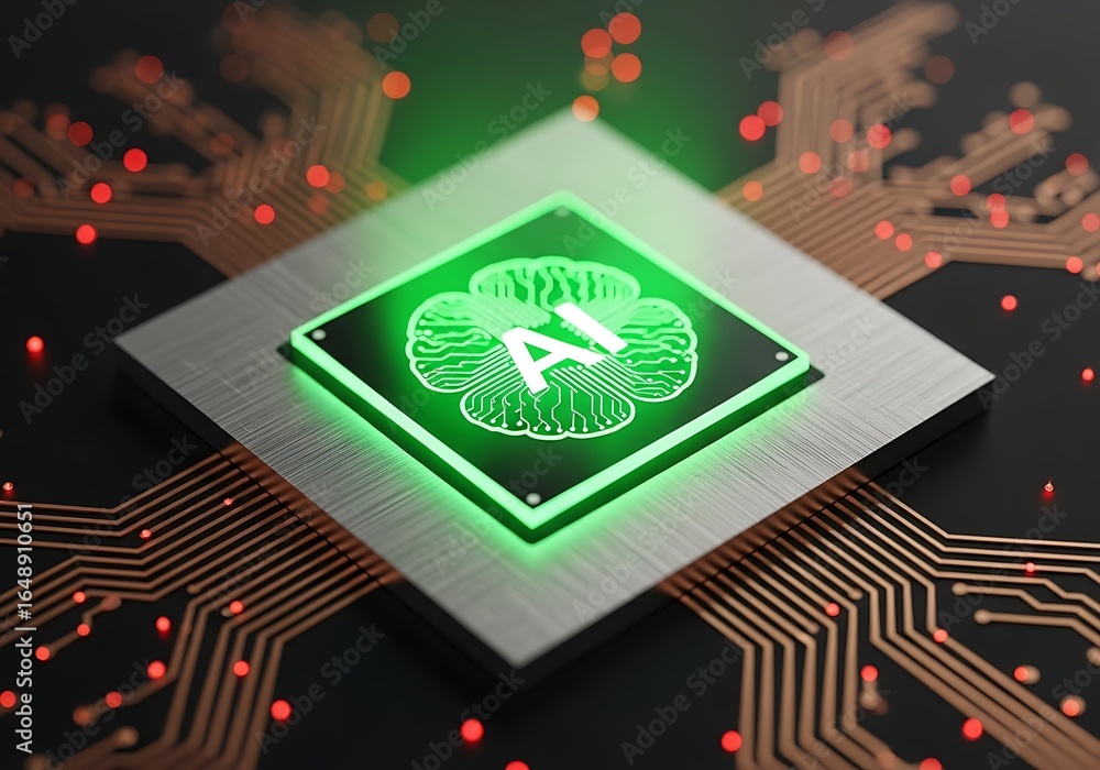 Poster experience the power of ai with this stunning modern chip design for cutting edge technology applica