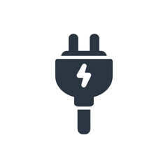 Stromstecker Symbol, Elektrostecker Icon Set, elektrische Energie, Stromversorgung, Ladekabel, minimalistisches Vektor-Design