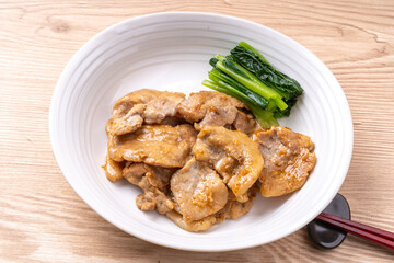 豚肉の柚子胡椒炒め