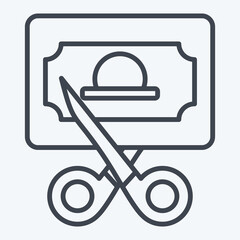 Icon Tax Deduction. related to Taxes symbol. line style. design editable