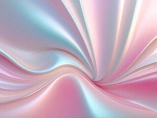 Obraz premium Pearlescent Shell Texture Abstract in Soft White and Pink Iridescence, AI