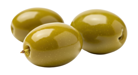 Isolated Green Olives