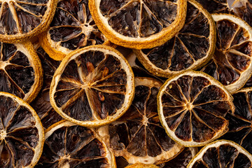 Pile of dried orange slices