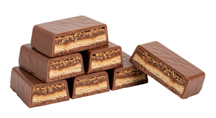 Isolated Chocolate Candy Bars Stack