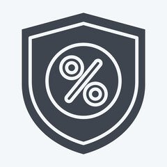 Icon Tax Security. related to Taxes symbol. glyph style. design editable